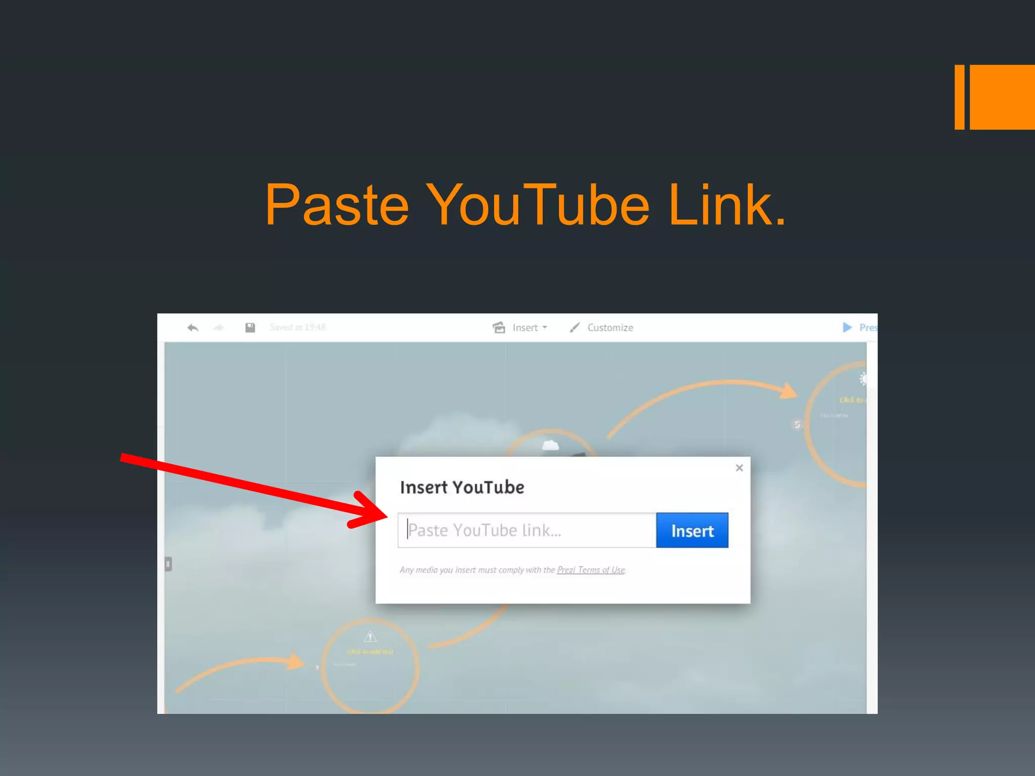 Paste YouTube Link.
 
