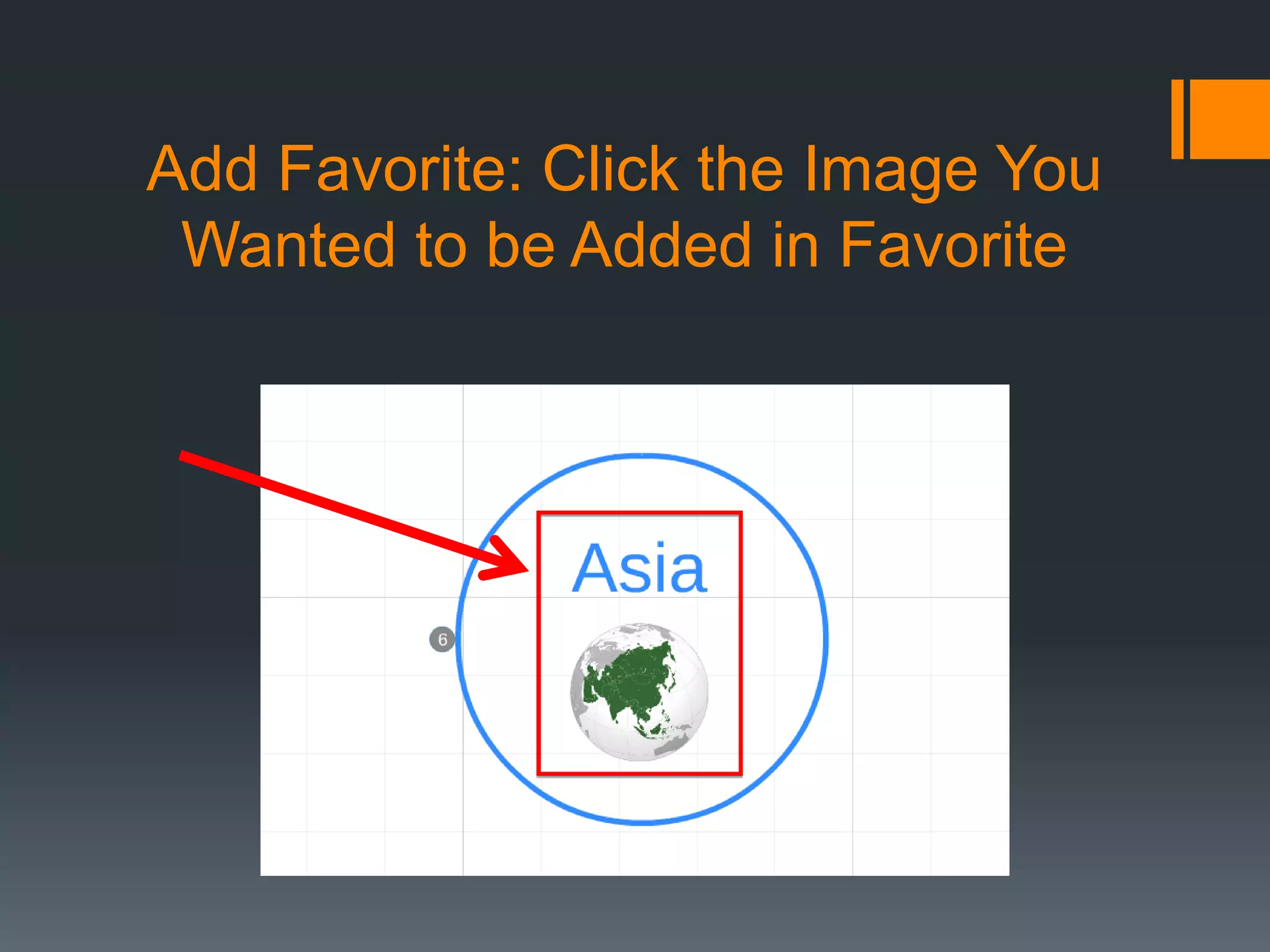 Add Favorite: Click the Image You
Wanted to be Added in Favorite
 