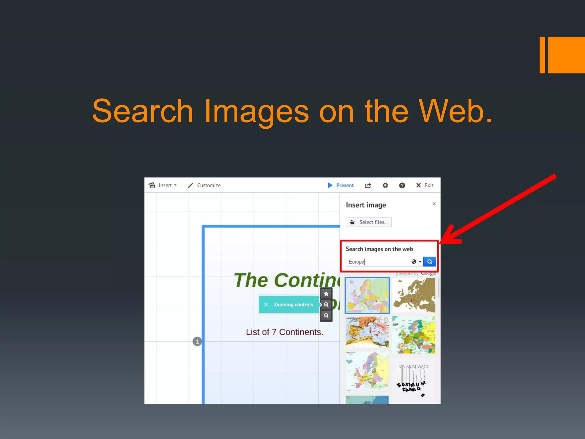 Search Images on the Web.
 