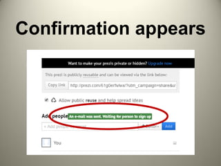 Confirmation appears
 