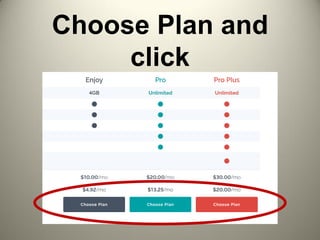 Choose Plan and
click
 