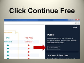 Click Continue Free
 