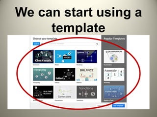We can start using a
template
 