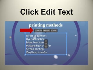 Click Edit Text
 