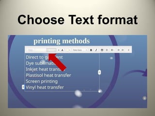Choose Text format
 