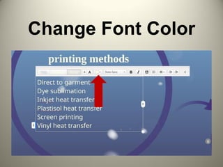 Change Font Color
 