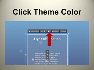 Click Theme Color
 