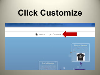Click Customize
 