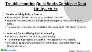How to Use QuickBooks Condense Data Utility to Reduce File Size | PDF
