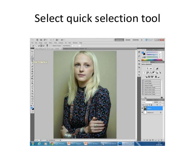 How to use quick selection tool