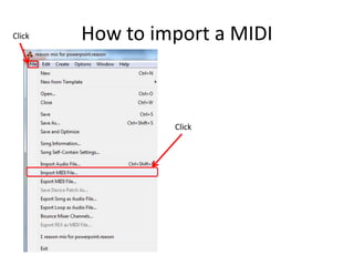 How to import a MIDIClick
Click
 