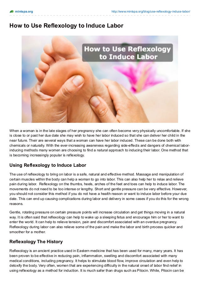 How to use Reflexology to induce labor