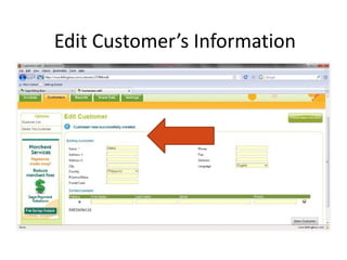 Edit Customer’s Information
 