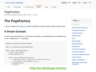 http://se.tips/page-factory
 