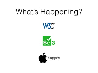 What’s Happening?
Support
3
 