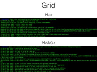 Grid
Hub
Node(s)
 