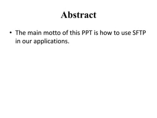 How to use SFTP | PPTX