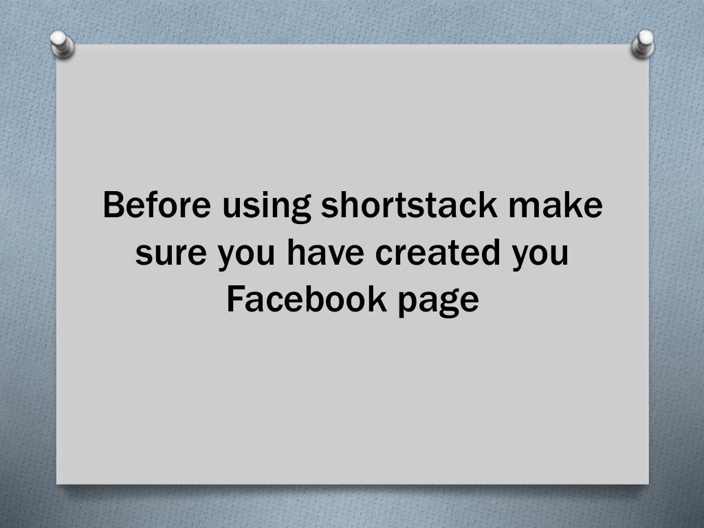 How to use short stack