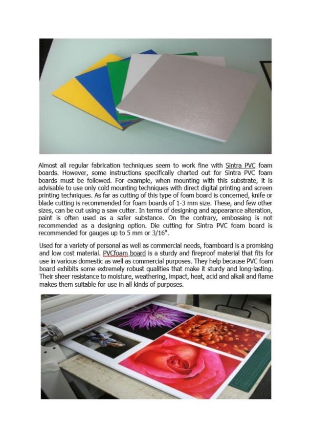 How to Use Sintra Pvc Foam Board?