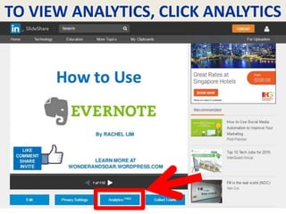 TO VIEW ANALYTICS, CLICK ANALYTICS
 