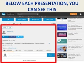 BELOW EACH PRESENTATION, YOU
CAN SEE THIS
 