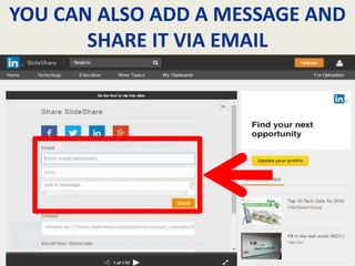 YOU CAN ALSO ADD A MESSAGE AND
SHARE IT VIA EMAIL
 
