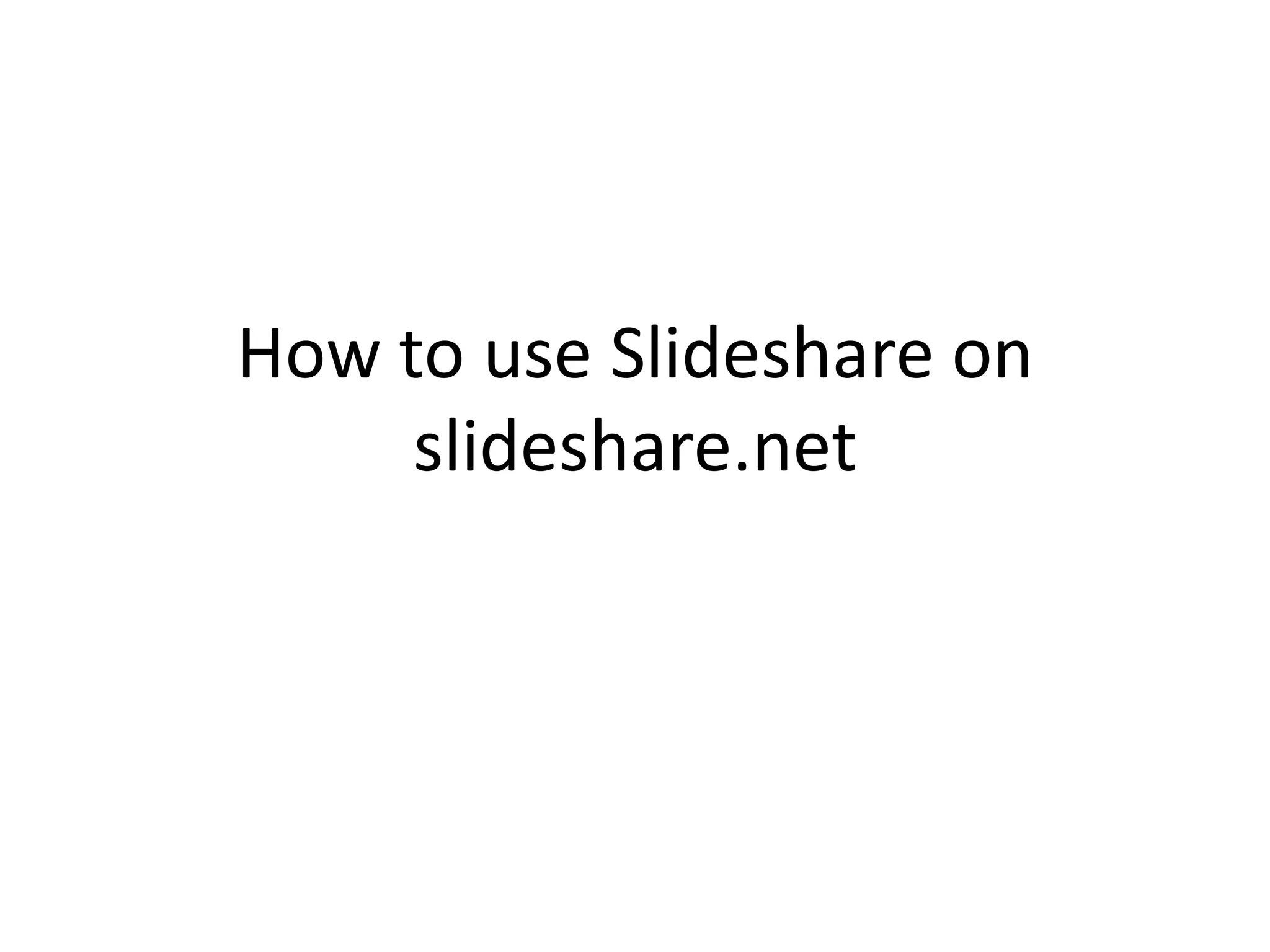 How to use Slideshare with Blackboard 9.1