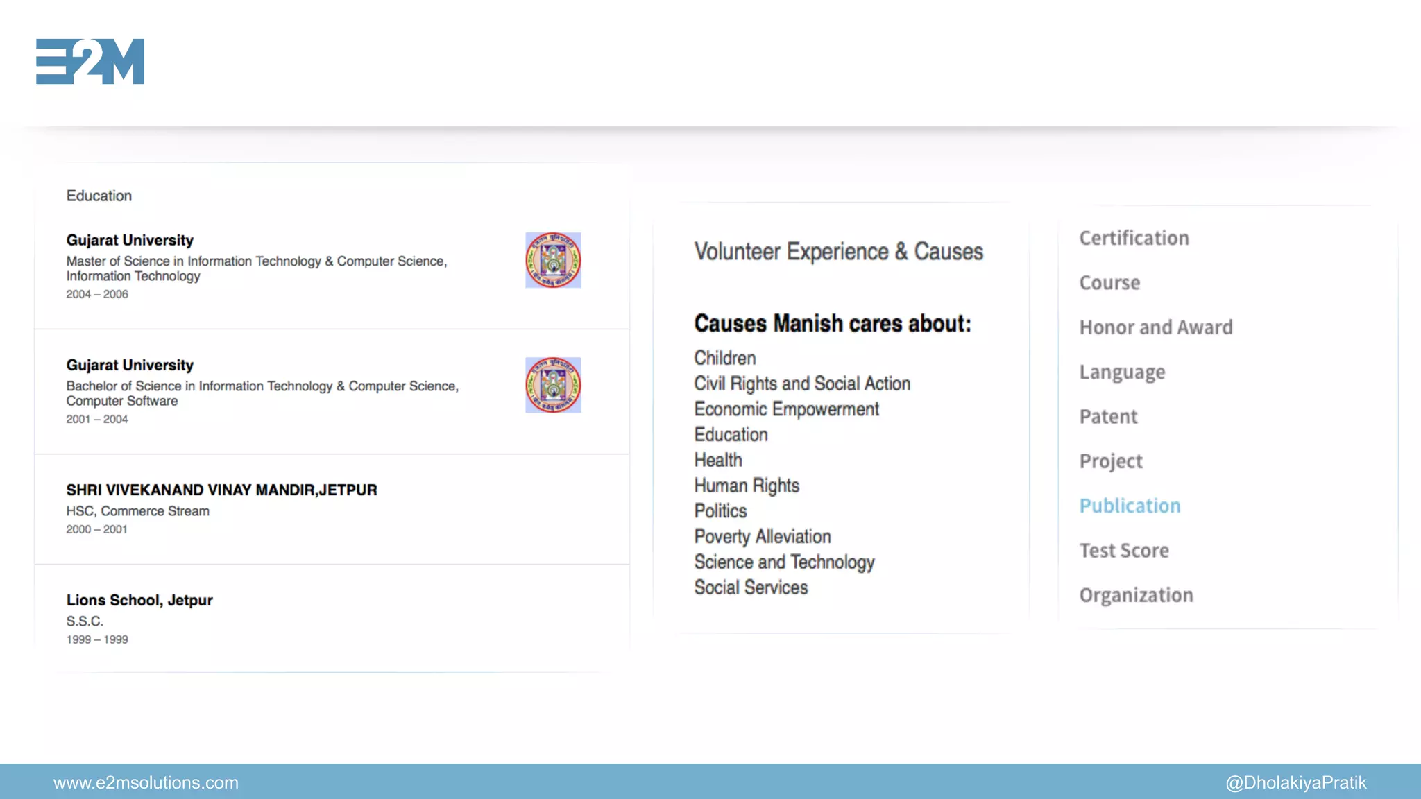 www.e2msolutions.com @DholakiyaPratik
 