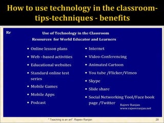 How to use technology in the classroom tips - techniques - benefits | PPT