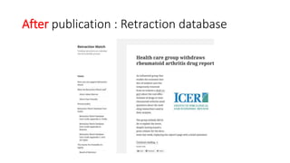 After publication : Retraction database
 