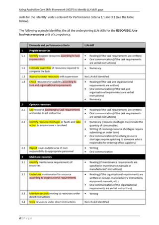 Training and Assessment How to use the Australian Core Skills Framework ...