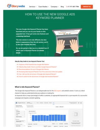 How to use the new google ad words keyword planner