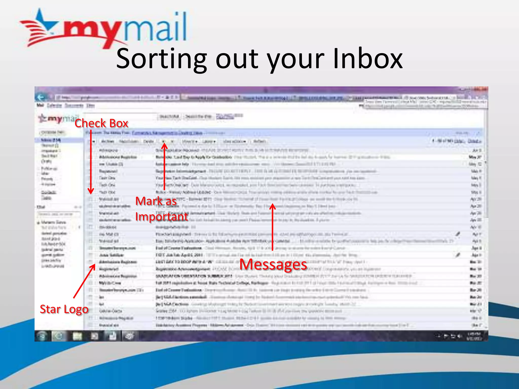 Sorting out your InboxCheck BoxMark asImportantMessagesStar Logo