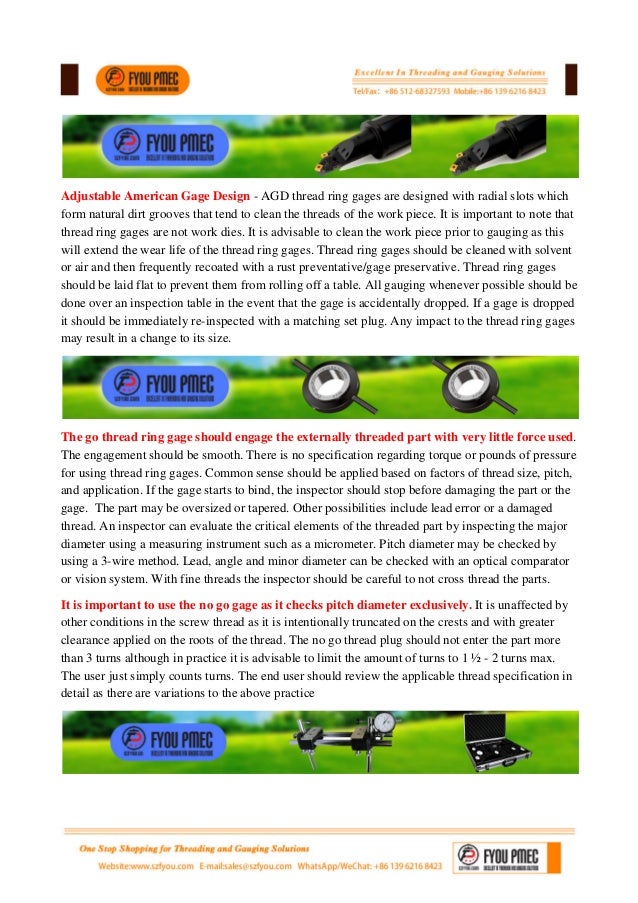 How to use thread ring gages