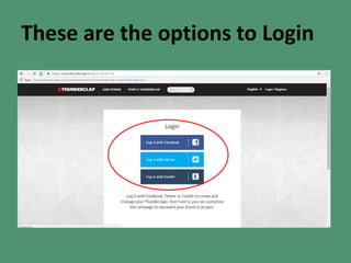 These are the options to Login
 