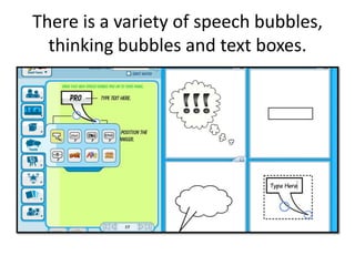 There is a variety of speech bubbles, thinking bubbles and text boxes.
