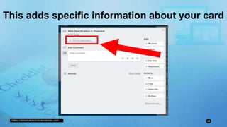 https://remarkablechris.wordpress.com 48
This adds specific information about your card
 