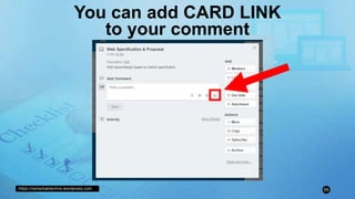 https://remarkablechris.wordpress.com 55
You can add CARD LINK
to your comment
 