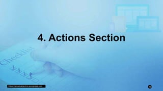 https://remarkablechris.wordpress.com 62
4. Actions Section
 