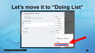 https://remarkablechris.wordpress.com 65
Let’s move it to “Doing List”
 