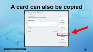 https://remarkablechris.wordpress.com 68
A card can also be copied
 
