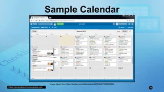 https://remarkablechris.wordpress.com 95
Sample Calendar
Image taken from https://twitter.com/trello/status/423530471260053504
 