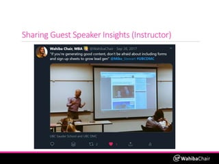 Sharing Guest Speaker Insights (Instructor)
 
