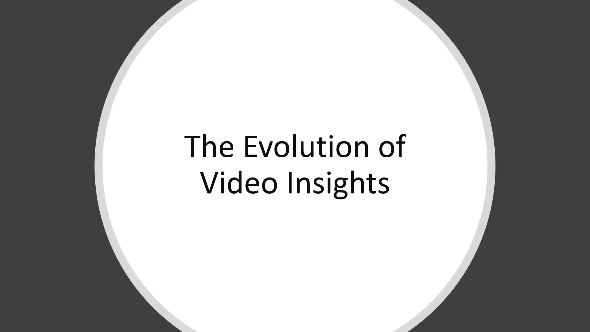 The Evolution of
Video Insights