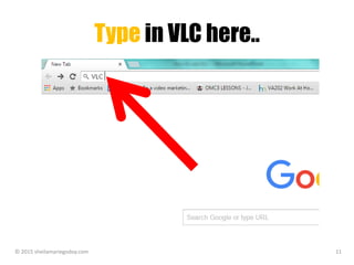Type in VLC here..
© 2015 sheilamariegodoy.com 11
 
