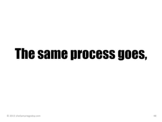 The same process goes,
© 2015 sheilamariegodoy.com 48
 