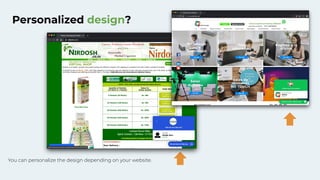 Personalized design?
You can personalize the design depending on your website.
 
