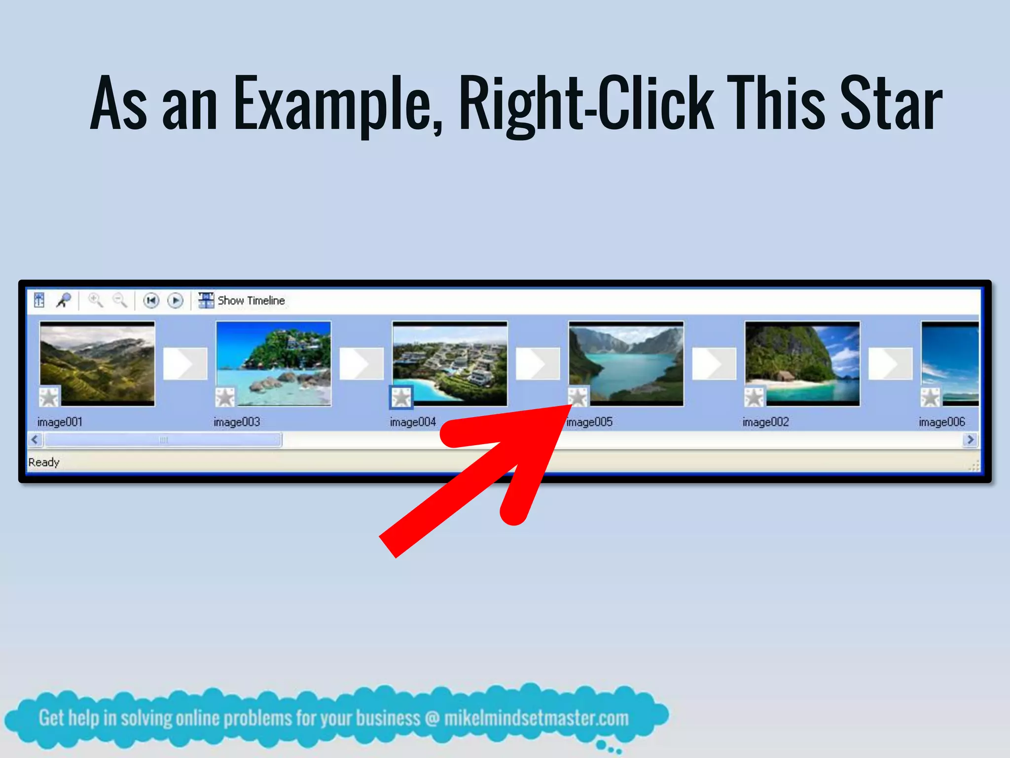 As an Example, Right-Click This Star
 