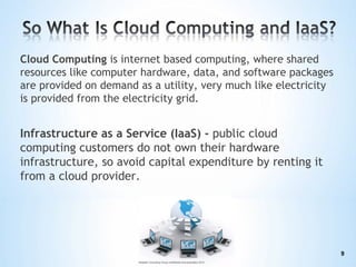 Cloud Computing is internet based computing, where shared
resources like computer hardware, data, and software packages
ar...