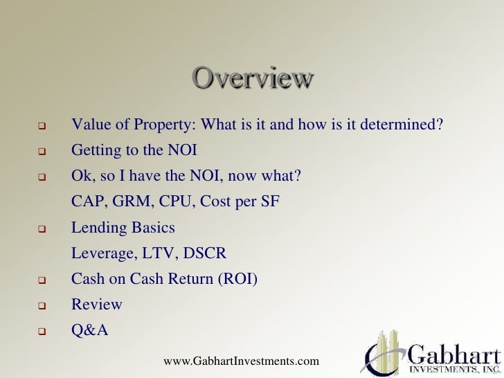 How to value commercial real estate 101